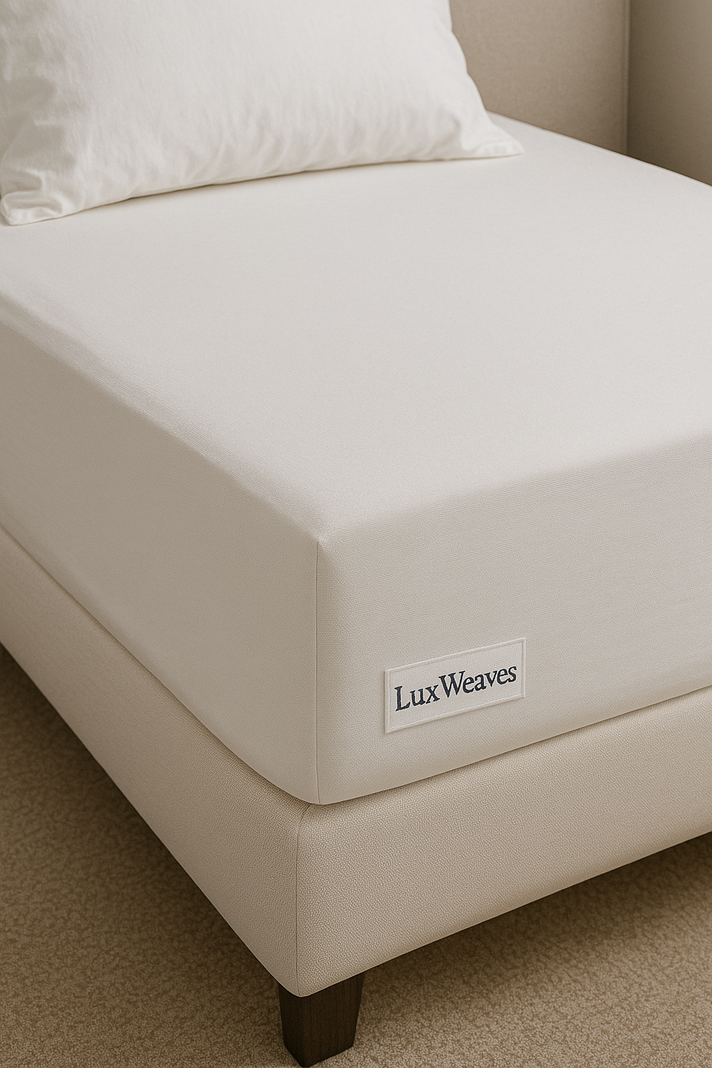 LuxWeaves Twin Full Queen King Fitted Hotel Bed Sheets – 60/40 Cotton-Polyester Blend, 140 Thread Count